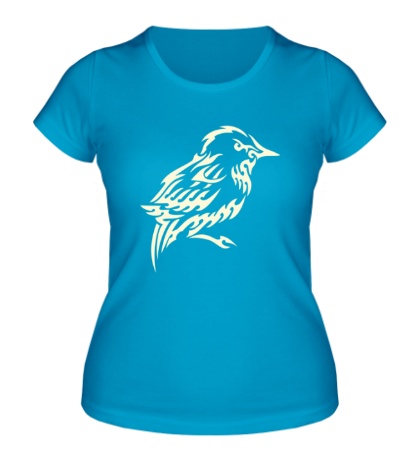 Женская футболка Тату птица, свет