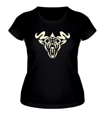 Женская футболка «Рогатый демон свет»