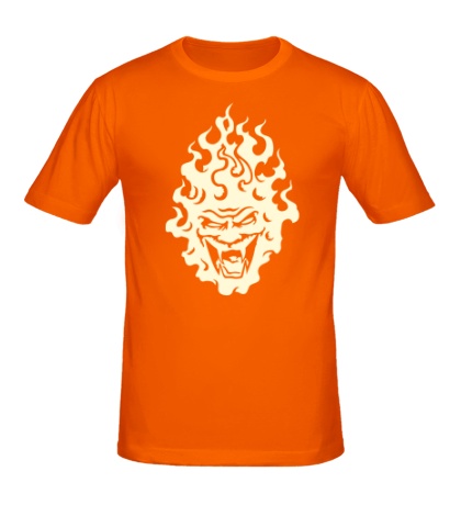 Мужская футболка «Огненный демон свет»
