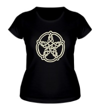 Женская футболка Звезда из кельтских узоров свет