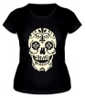 Женская футболка «Расписной череп свет» - Фото 1