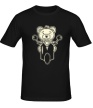 Мужская футболка «Медведь на мотороллере свет» - Фото 1