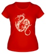 Женская футболка «Тату дракон, свет» - Фото 1