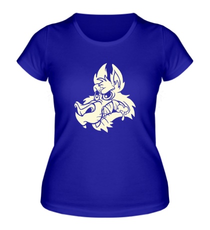Женская футболка «Собачья морда свет»