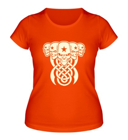 Женская футболка Кельтские черепа, свет