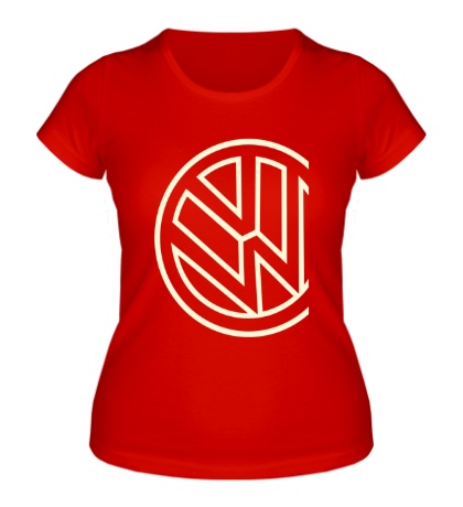 Женская футболка «Значок Фольксваген, свет»