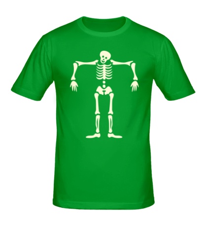 Мужская футболка Скелет марионетка свет