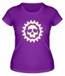 Женская футболка «Механический череп, свет» - Фото 1