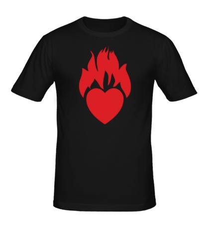 Мужская футболка «Моё сердце горит»
