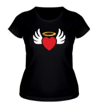 Женская футболка Ангельское сердце