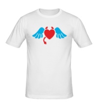 Мужская футболка Сердечко с рожками