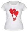 Женская футболка «Сердечки-шарики» - Фото 1