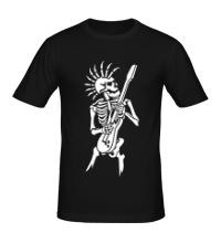 Мужская футболка Скелет с гитарой
