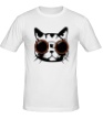 Мужская футболка «Модный кот в очках» - Фото 1