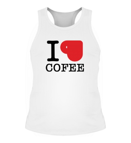 Мужская борцовка «I love coffee with cup»