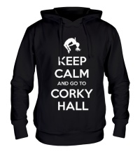 Толстовка с капюшоном Keep Calm and go to Corky Hall