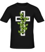Мужская футболка «Крест с вьюнком» - Фото 1