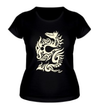 Женская футболка Тату в виде дракона