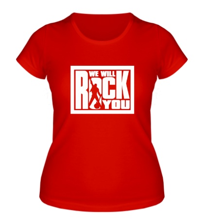 Женская футболка «We will rock you»