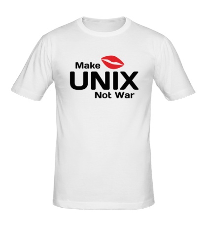 Мужская футболка Make unix, not war