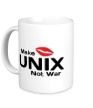 Керамическая кружка «Make unix, not war» - Фото 1