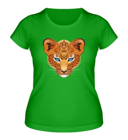 Женская футболка «Голова леопарда»