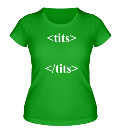 Женская футболка Tits тег