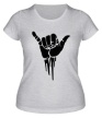 Женская футболка «Жест рукой» - Фото 1