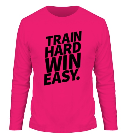Мужской лонгслив «Train hard win easy»