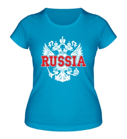 Женская футболка Герб Russia