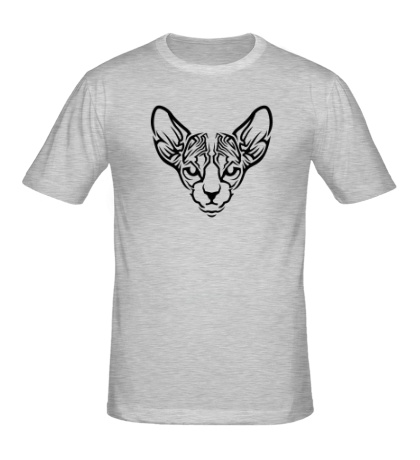 Мужская футболка Мордочка кота сфинкса
