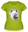 Женская футболка «Белый волк» - Фото 1