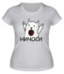 Женская футболка «Ничоси, кот» - Фото 1