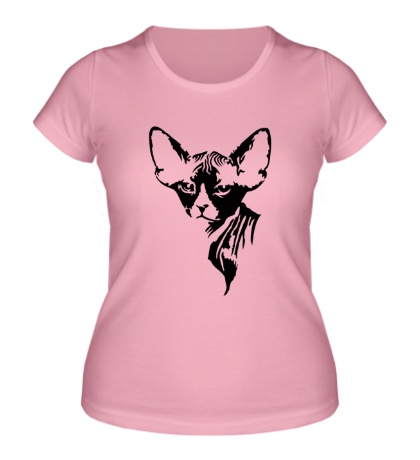 Женская футболка «Кошка сфинкс»