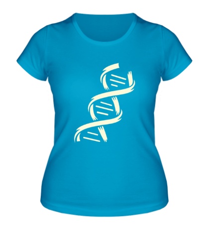 Женская футболка Структура ДНК, свет