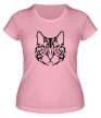 Женская футболка «Кошачья мордочка» - Фото 1