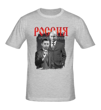 Мужская футболка «Россия крепкий орешек»