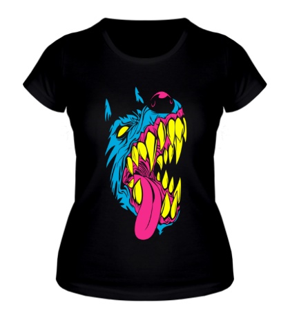 Женская футболка «Злая собака»
