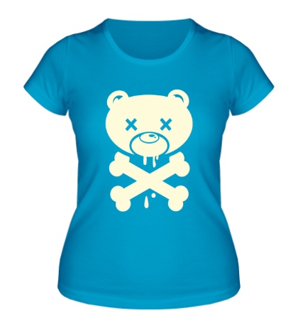Женская футболка «Медведь пират, свет»