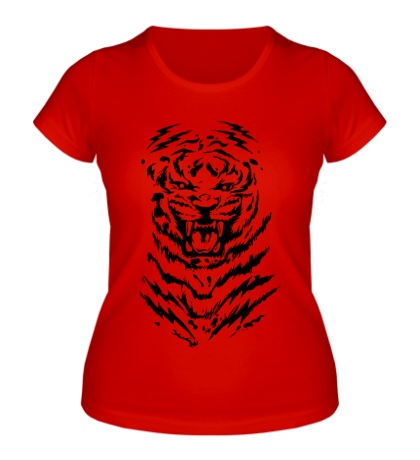 Женская футболка «Белый тигр»