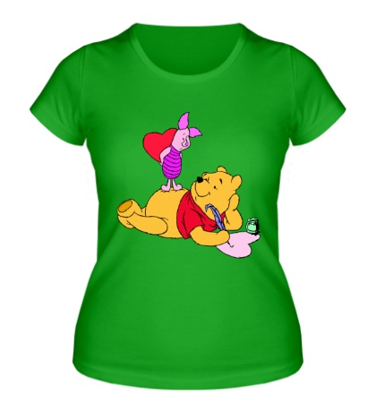 Женская футболка Влюбленный Винни Пух