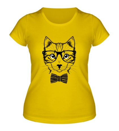 Женская футболка Кот в очках