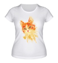 Женская футболка Рыжий кот