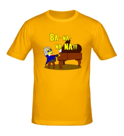 Мужская футболка «Миньон-пианист»