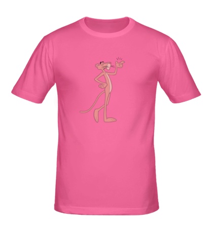 Мужская футболка Розовая пантера думает