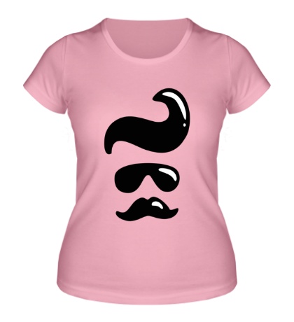 Женская футболка Чуб, усы, очки