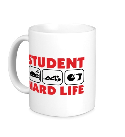 Керамическая кружка Student Hard Life