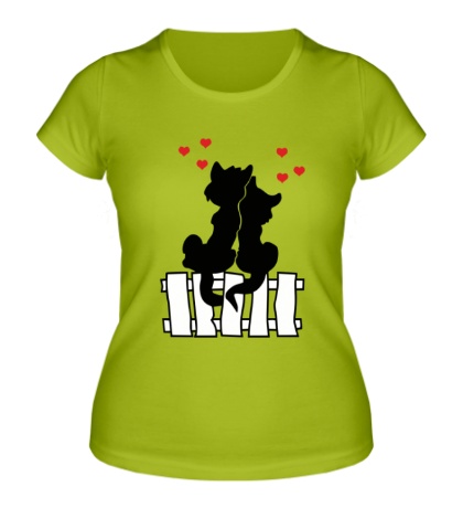 Женская футболка Влюбленные котики