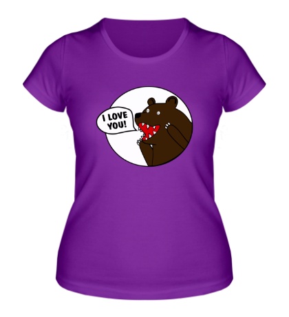 Женская футболка Bear I love you