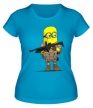 Женская футболка «Миньон Солдат» - Фото 1